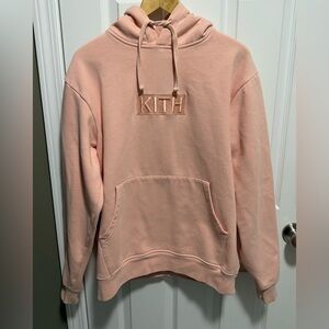 KITH Treats Hoodie Peach Large Unisex Pockets Drawstring
